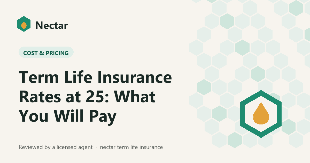 Term Life Insurance Rates at 25: What You Will Pay